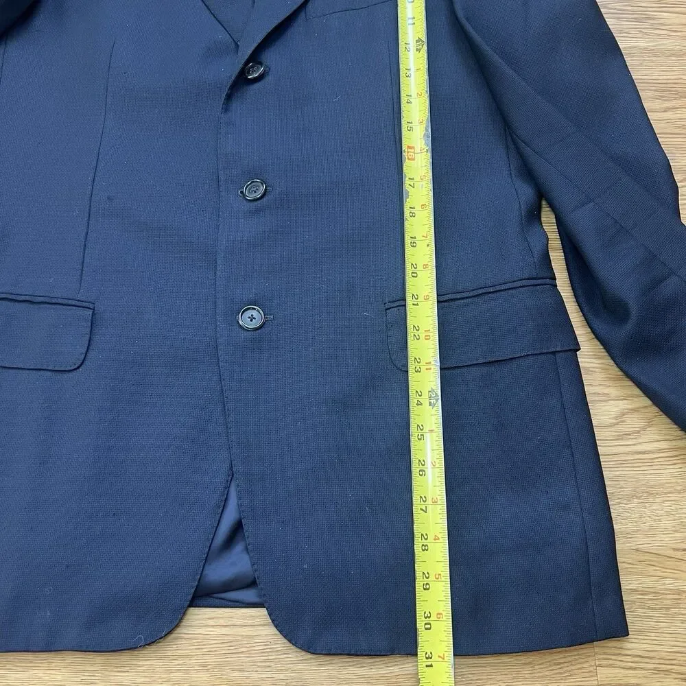 Ermenegildo Zegna High Performance Blazer Mens 40R Wool Jacket Navy Blue